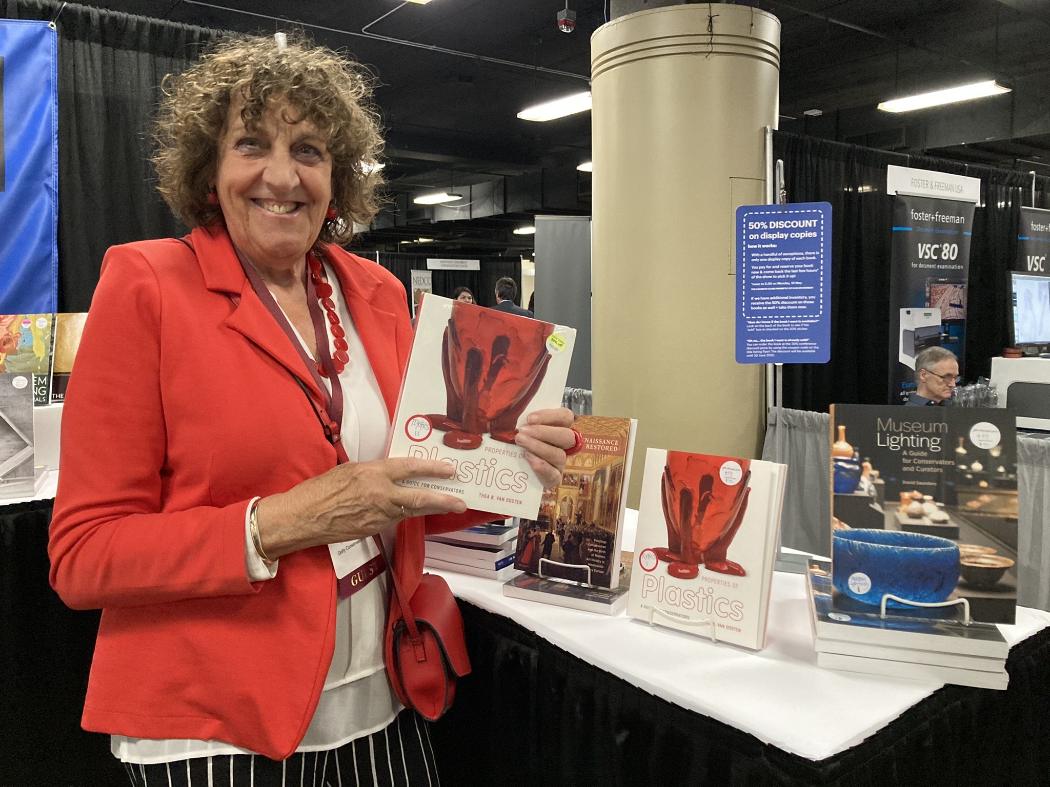 Thea and the book at the launch of the book in May in Los Angeles at  the AIC conference.