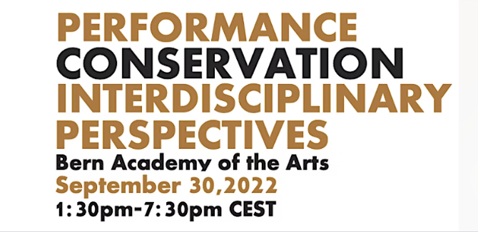 Performance Conservation: Interdisciplinary Perspectives