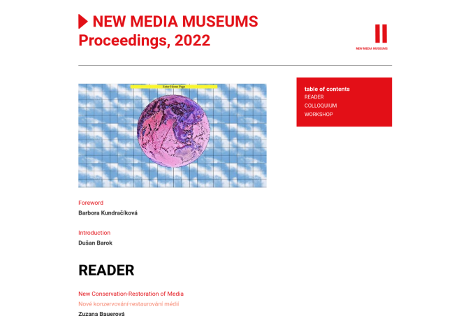 Screenshot of digital publication