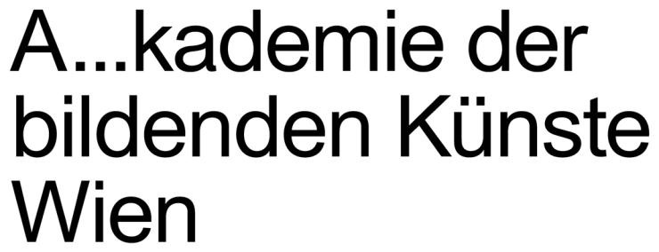 A...kademie der bildenden Künste Wien