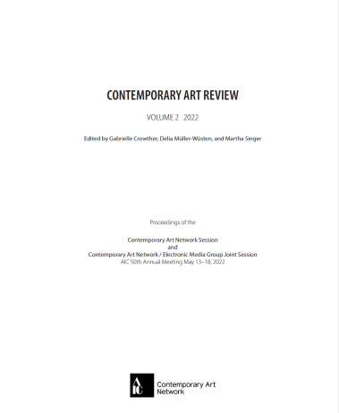 Contemporary Art Review Vol 2 cover page 