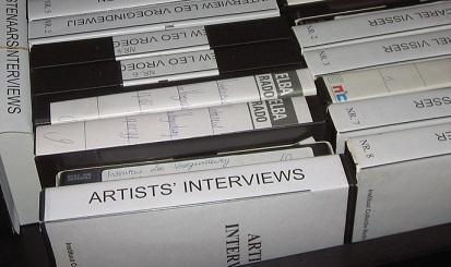 Artist interviews on VHS tapes