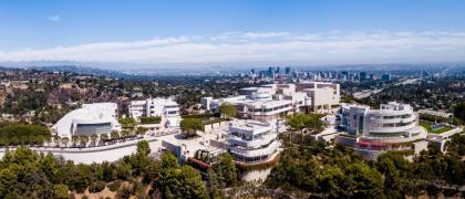 Aerial view of the Getty Center in Los Angeles