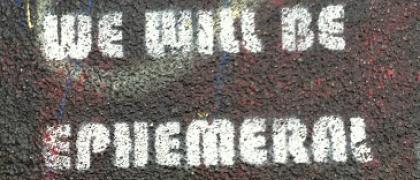 Graffiti on the Williamsburg Bridge, New York City. Artist unknown.