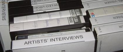 Artist interviews on VHS tapes