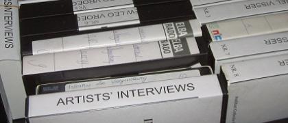 Artist interviews on VHS tapes Artist interviews on VHS tapes