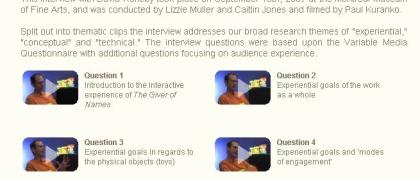 Screen shot David Rokeby interview Screen shot David Rokeby interview